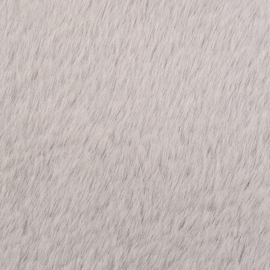 Teppich 160 cm Kunstkaninchenfell Grau