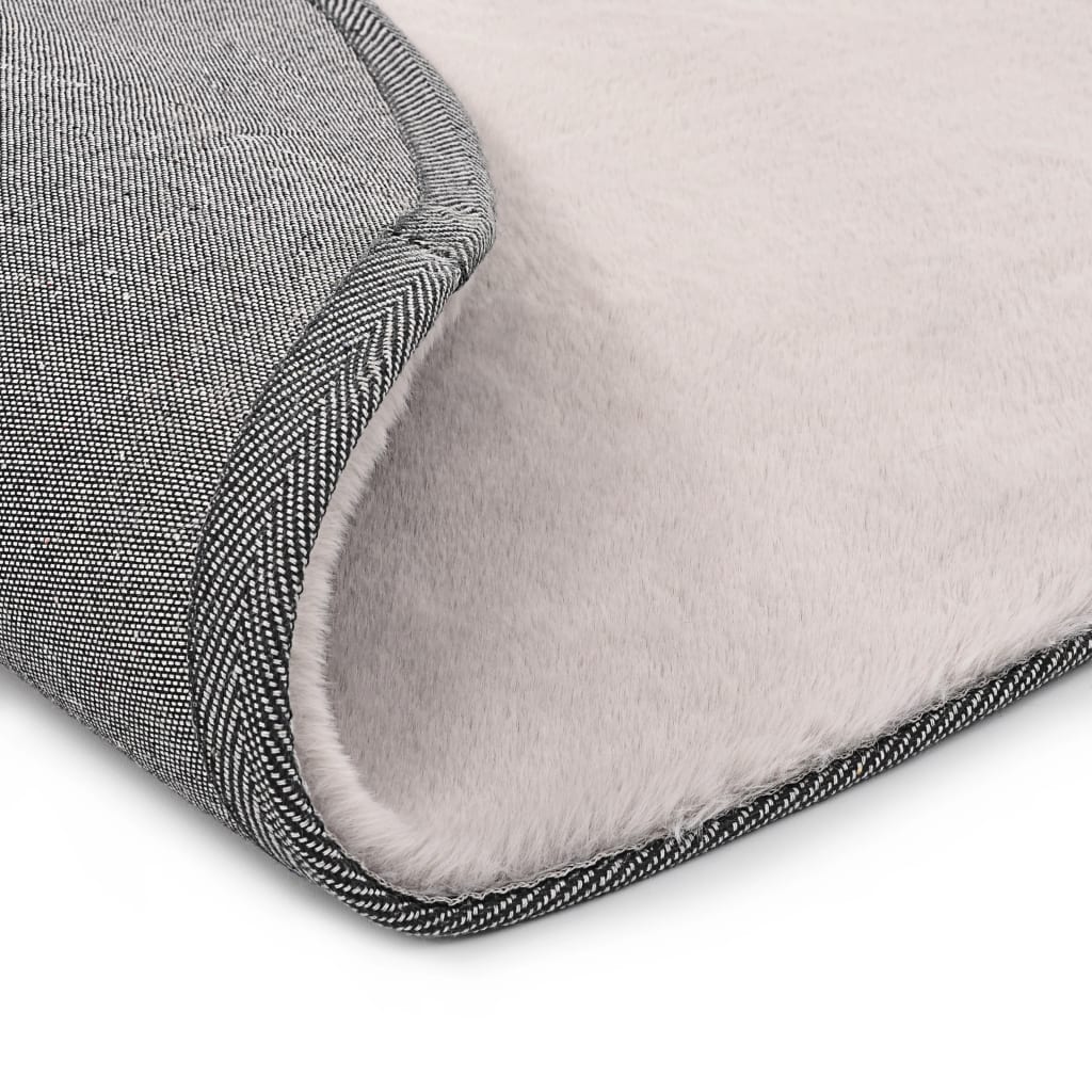 Teppich 160 cm Kunstkaninchenfell Grau