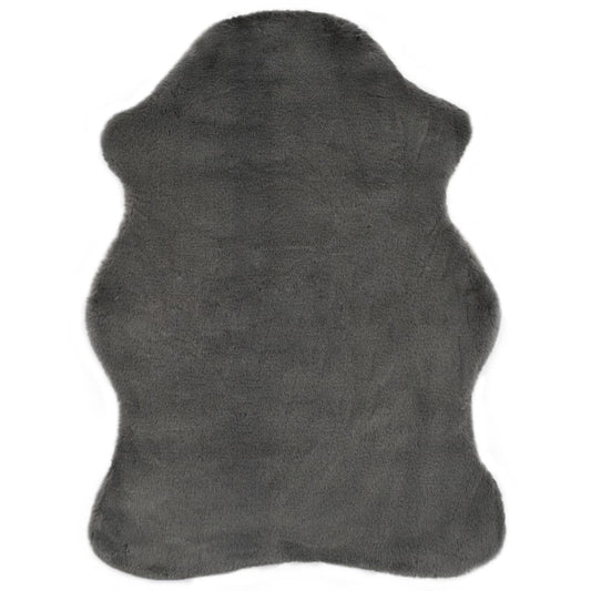 Teppich 65x95 cm Kunstfell Dunkelgrau