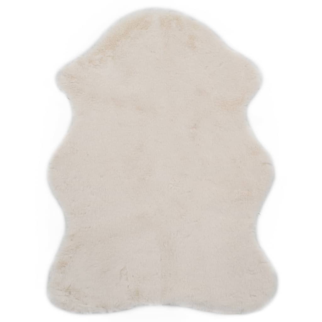 Teppich 65x95 cm Kunstfell Creme