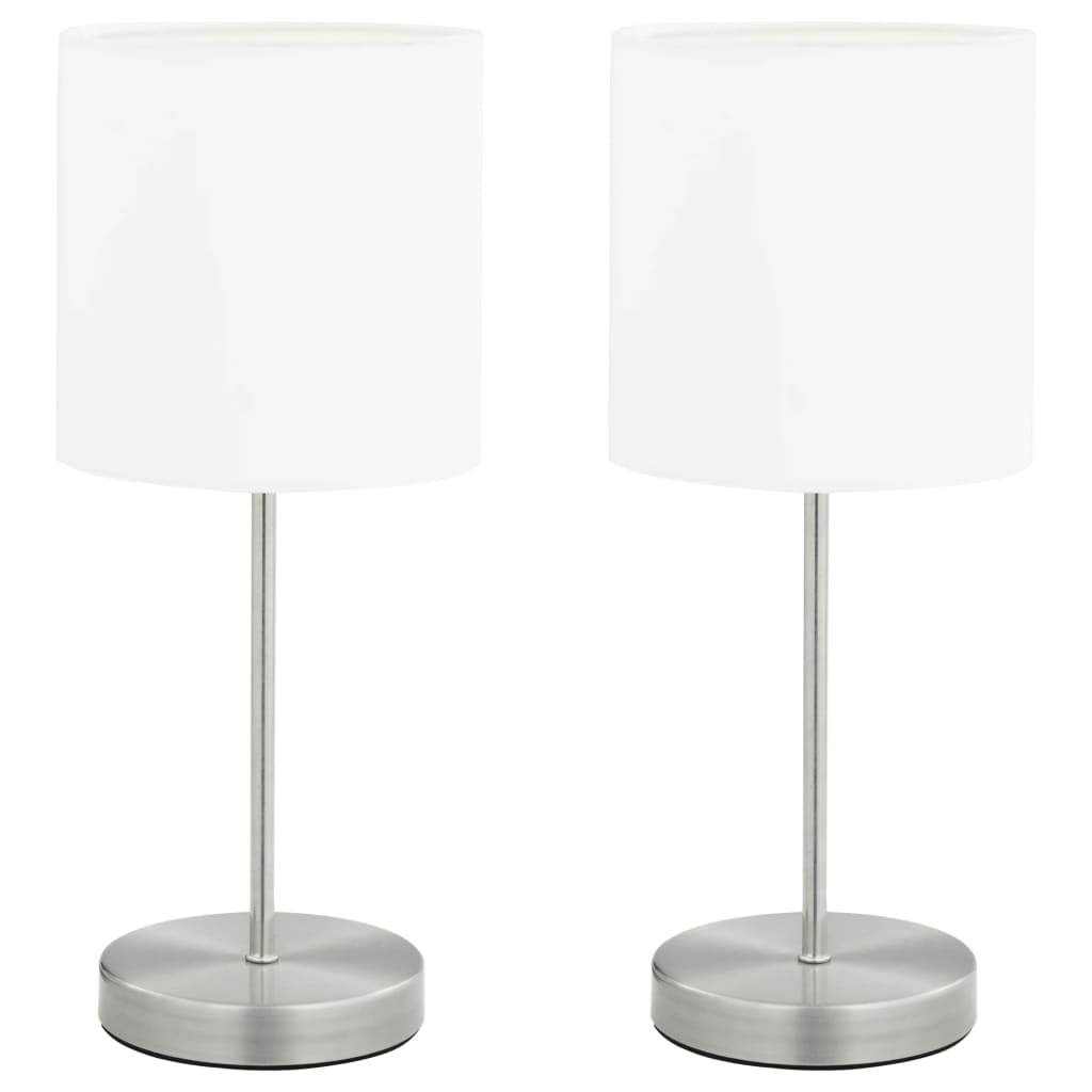 Lampes de table 2 pcs. Capteur tactile blanc E14