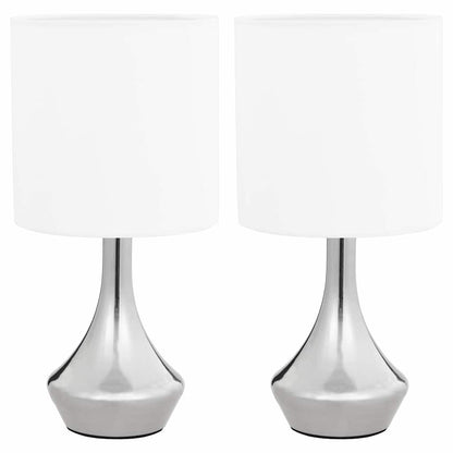 Tischlampen 2 Stk. Touch-Sensor Weiß E14