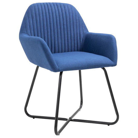 Dining chairs 4 pcs. Blue fabric