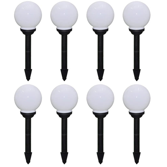Path lights 8 pcs. LED 15 cm with ground spike