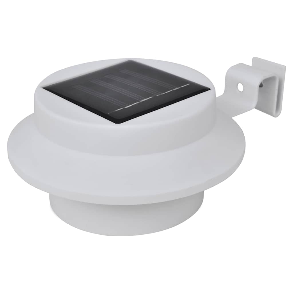 Solar-Außenleuchten für Zaun 12 Stk. LED Weiß