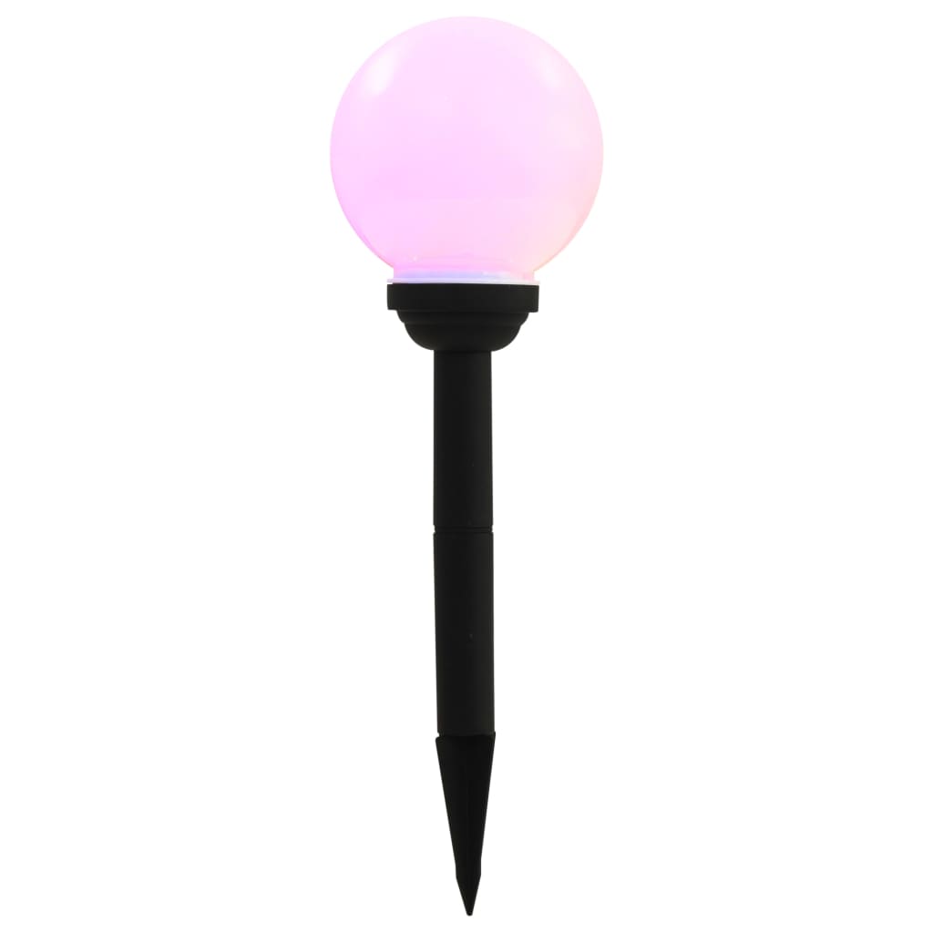 Outdoor solar lights 8 pcs. LED ball 15 cm RGB