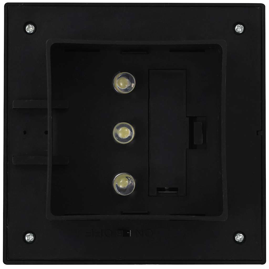 Solar-Außenleuchten 12 Stk. LED Rechteckig 12 cm Schwarz