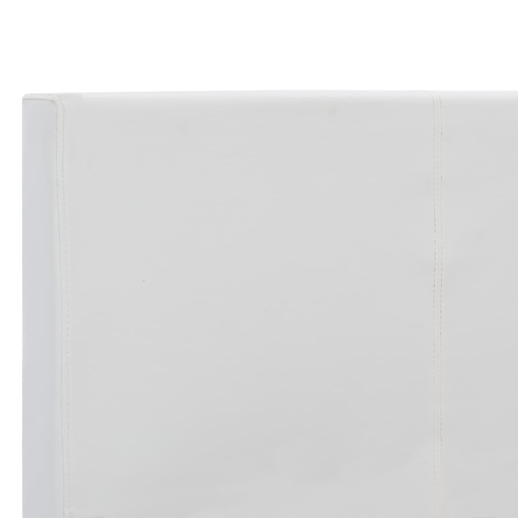 Bettgestell Weiß Kunstleder 180x200 cm