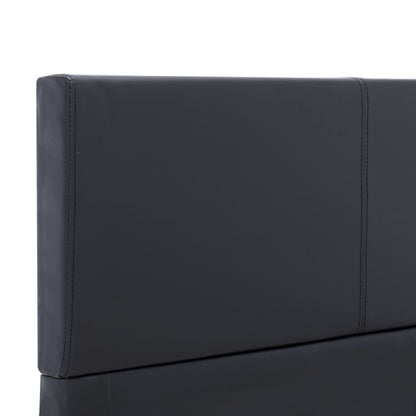 Bettgestell Schwarz Kunstleder 90x200 cm