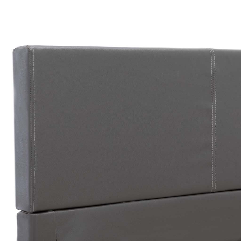 Bettgestell Grau Kunstleder 140x200 cm