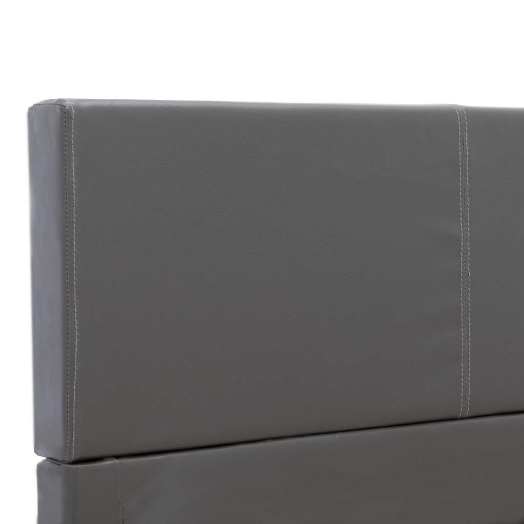 Bettgestell Grau Kunstleder 160x200 cm