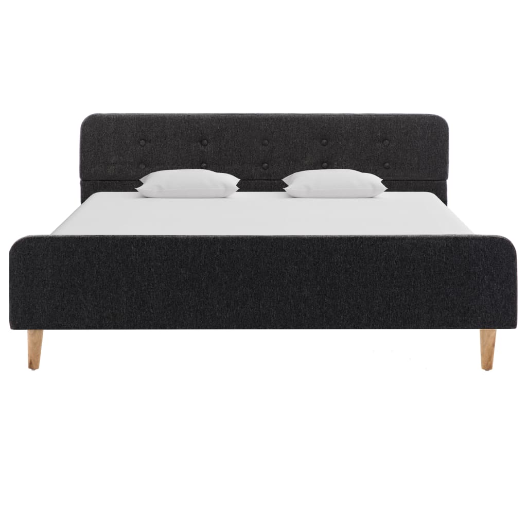 Bettgestell Dunkelgrau Sackleinen 140x200 cm