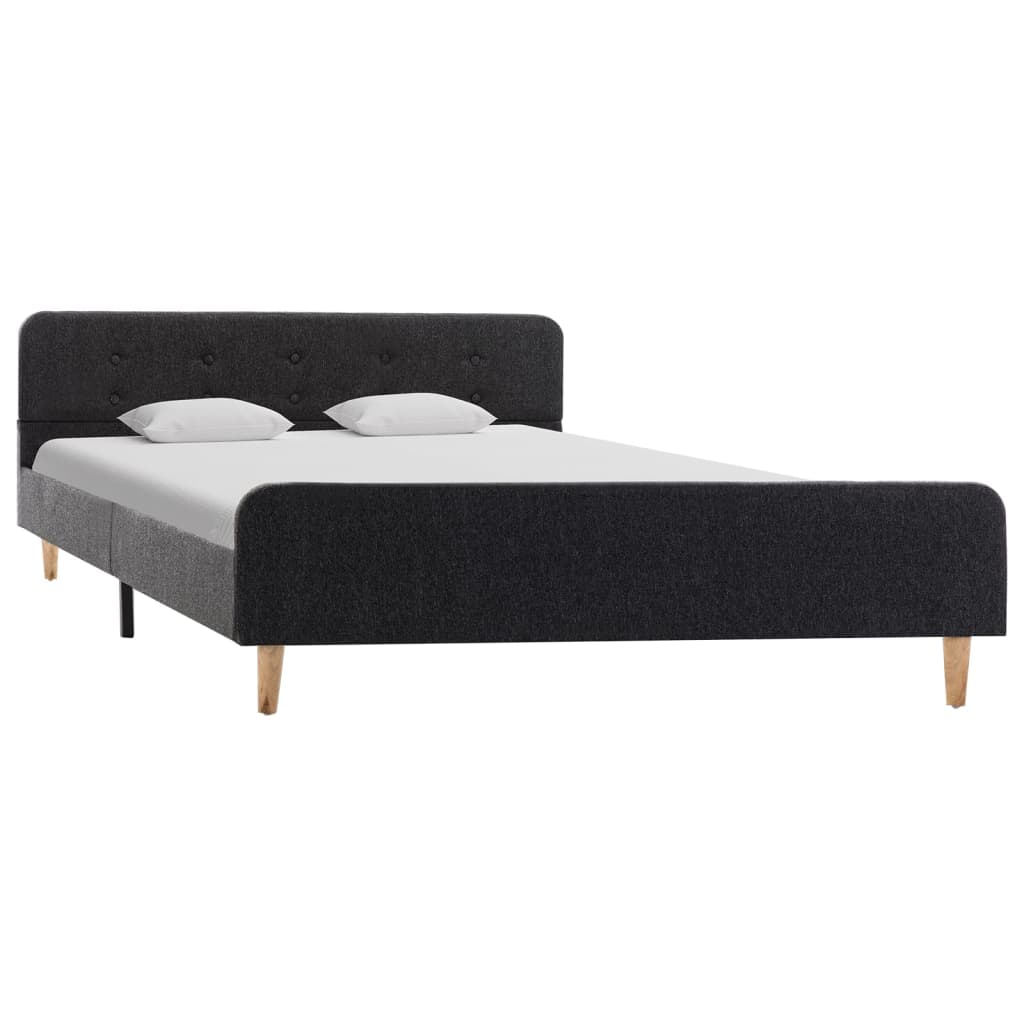 Bettgestell Dunkelgrau Sackleinen 160x200 cm