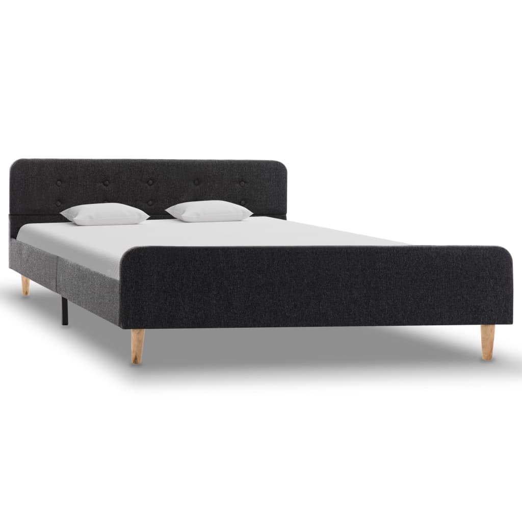 Bettgestell Dunkelgrau Sackleinen 160x200 cm
