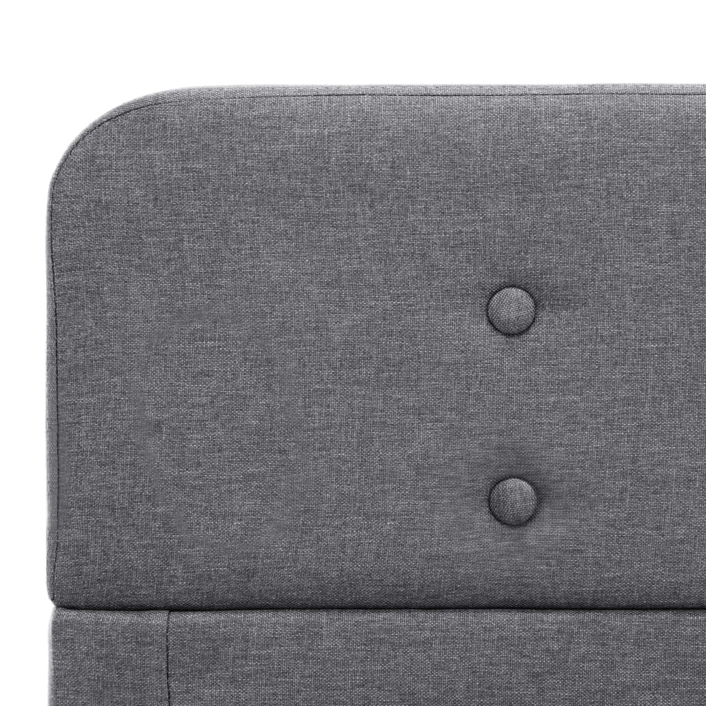 Bettgestell Hellgrau Stoff 100x200 cm