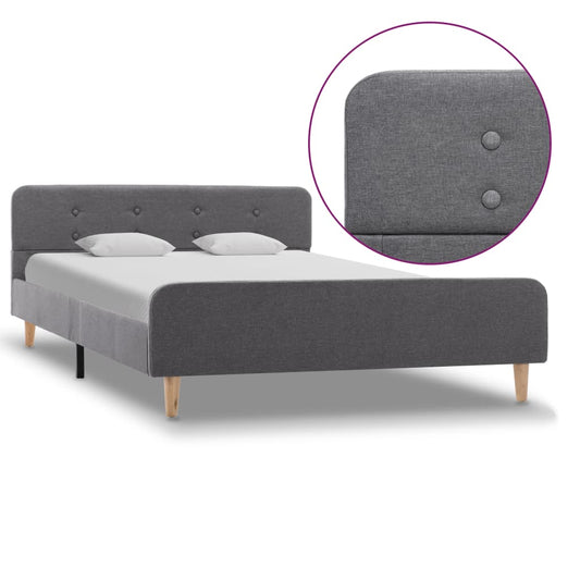 Bettgestell Hellgrau Stoff 120x200 cm