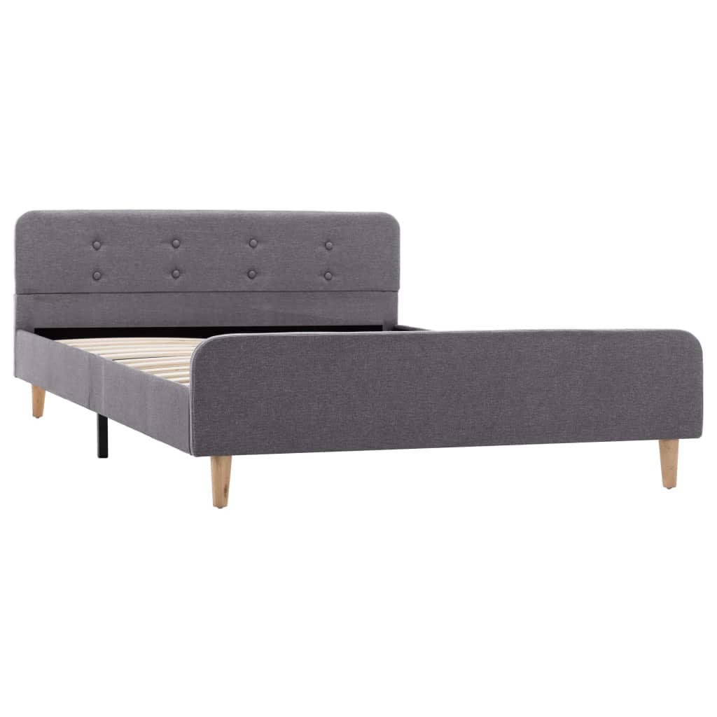 Bettgestell Hellgrau Stoff 120x200 cm