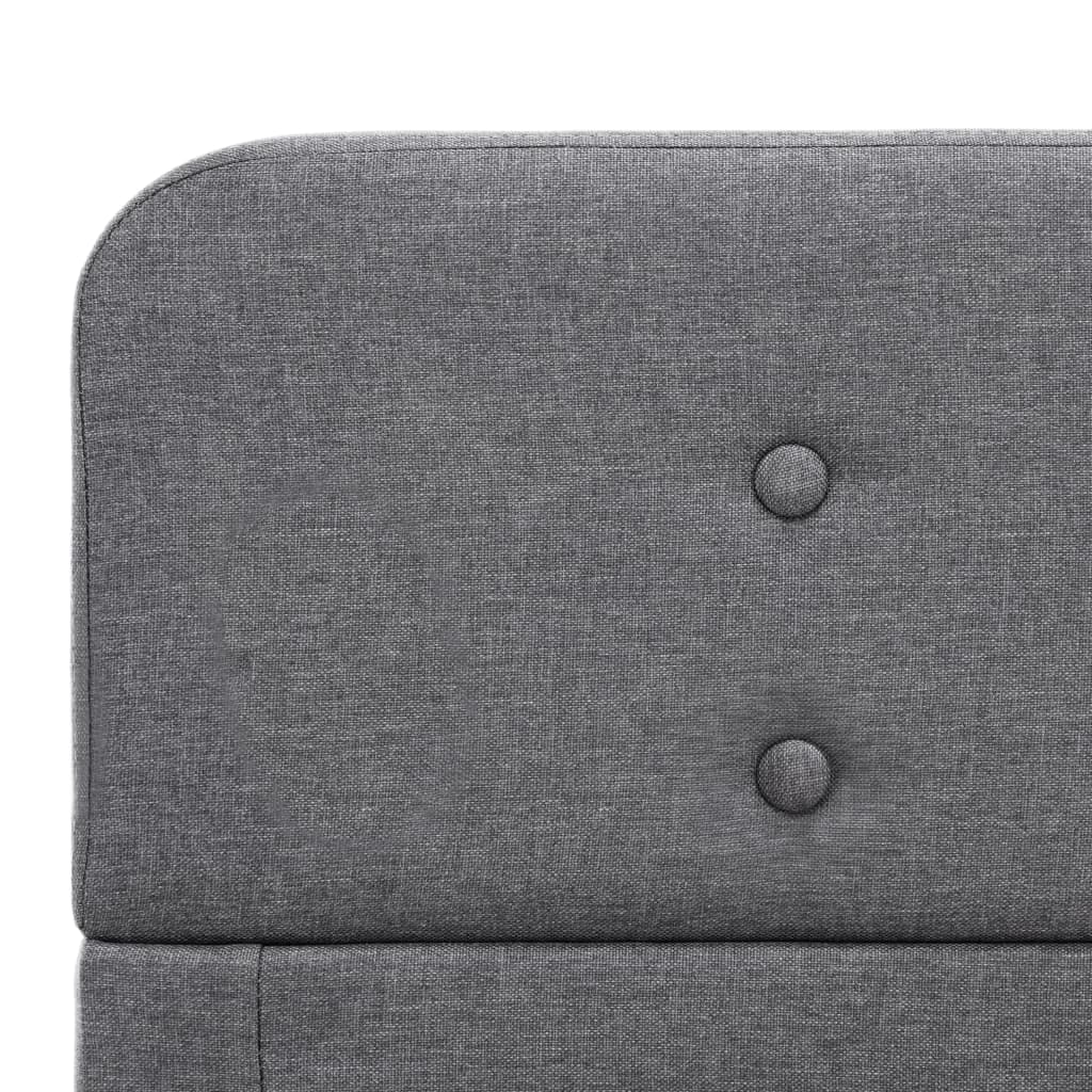 Bettgestell Hellgrau Stoff 160x200 cm