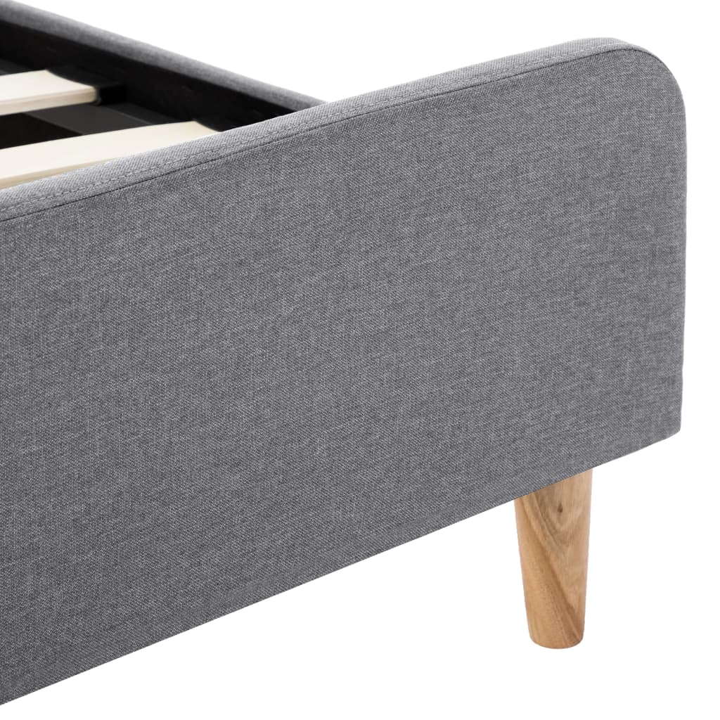 Bettgestell Hellgrau Stoff 160x200 cm