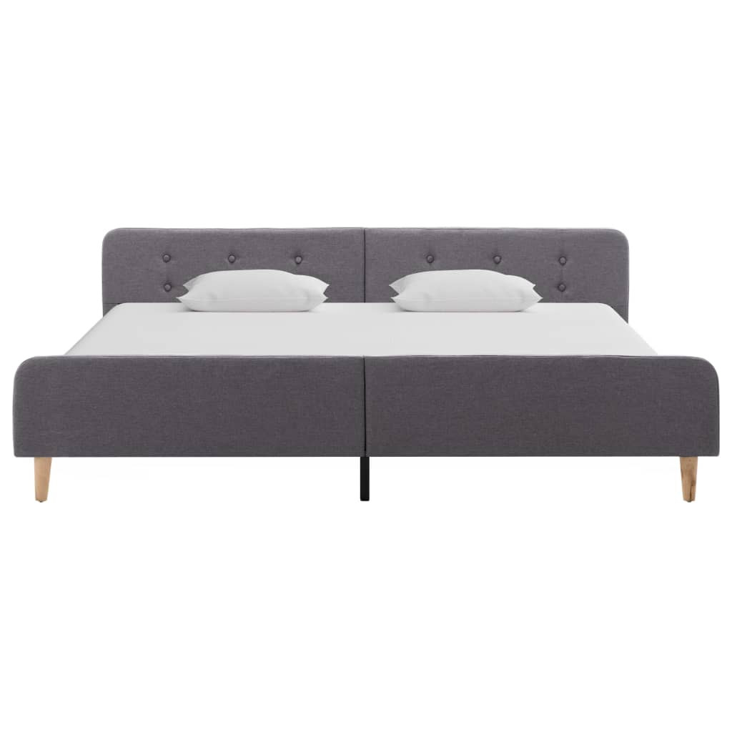 Bettgestell Hellgrau Stoff 180×200 cm