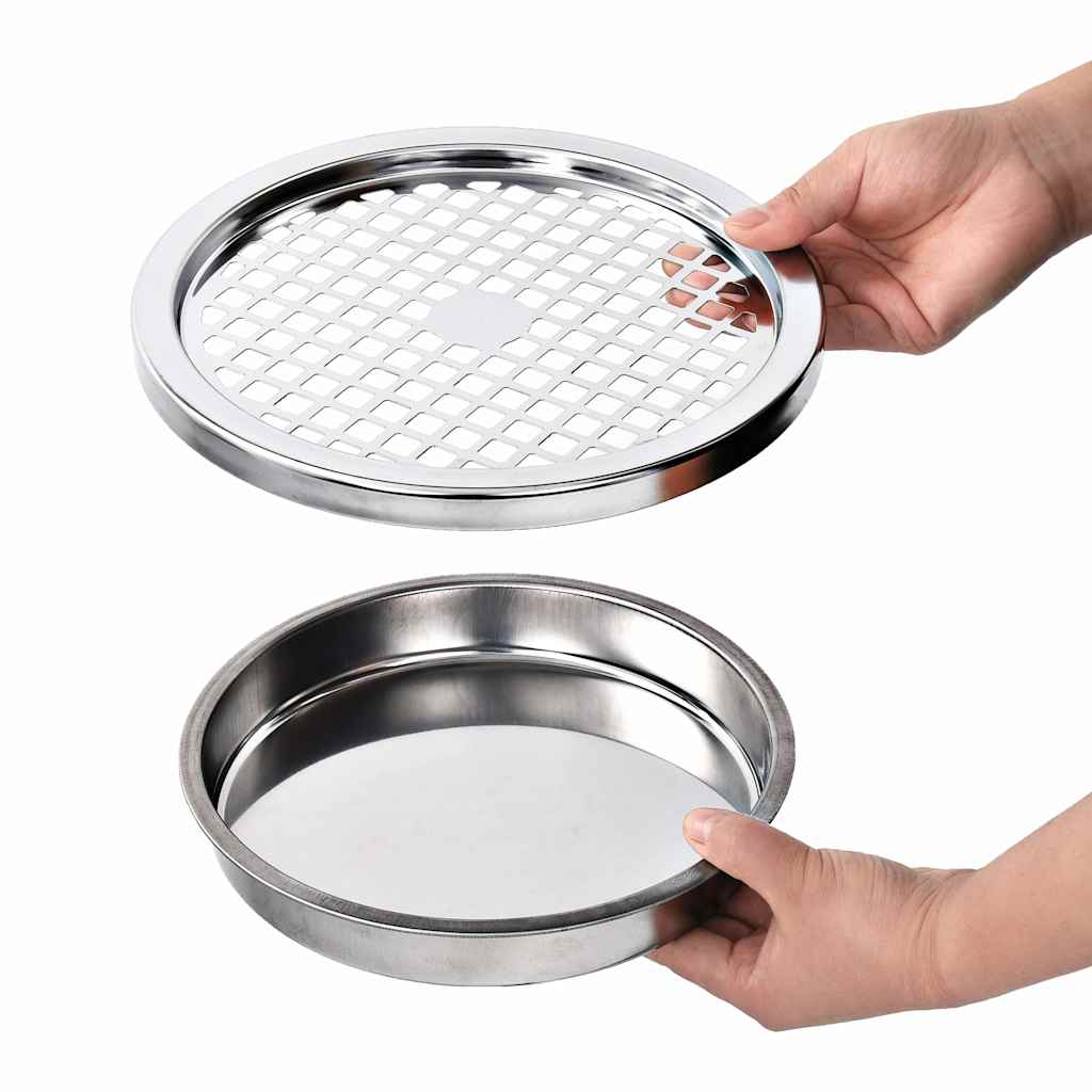 Mülleimer mit Aschenbecher 30 L Edelstahl