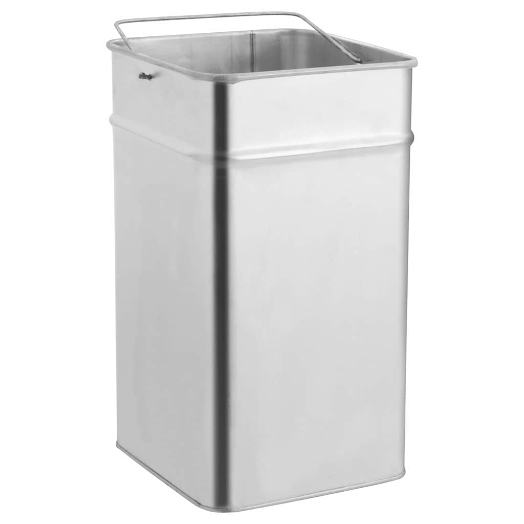 Mülleimer mit Aschenbecher 36 L Edelstahl