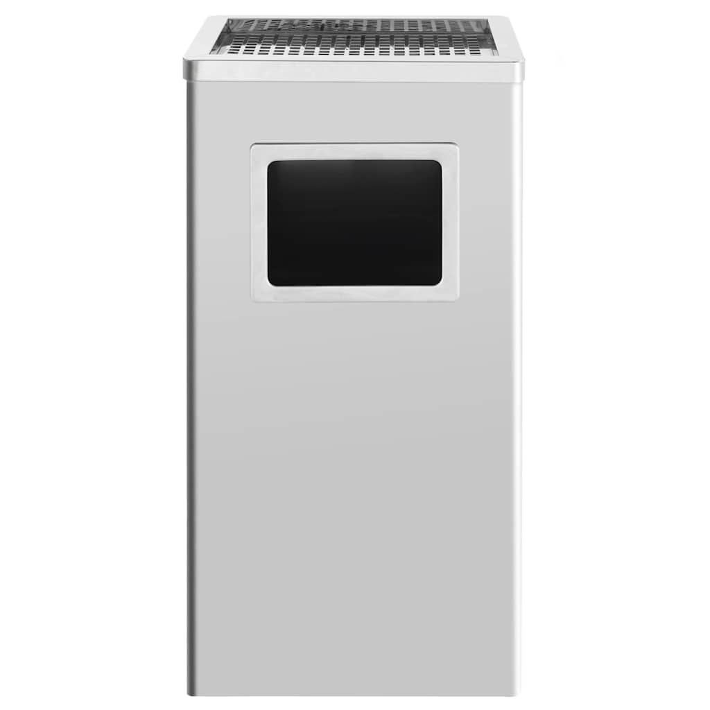 Mülleimer mit Aschenbecher 45 L Edelstahl