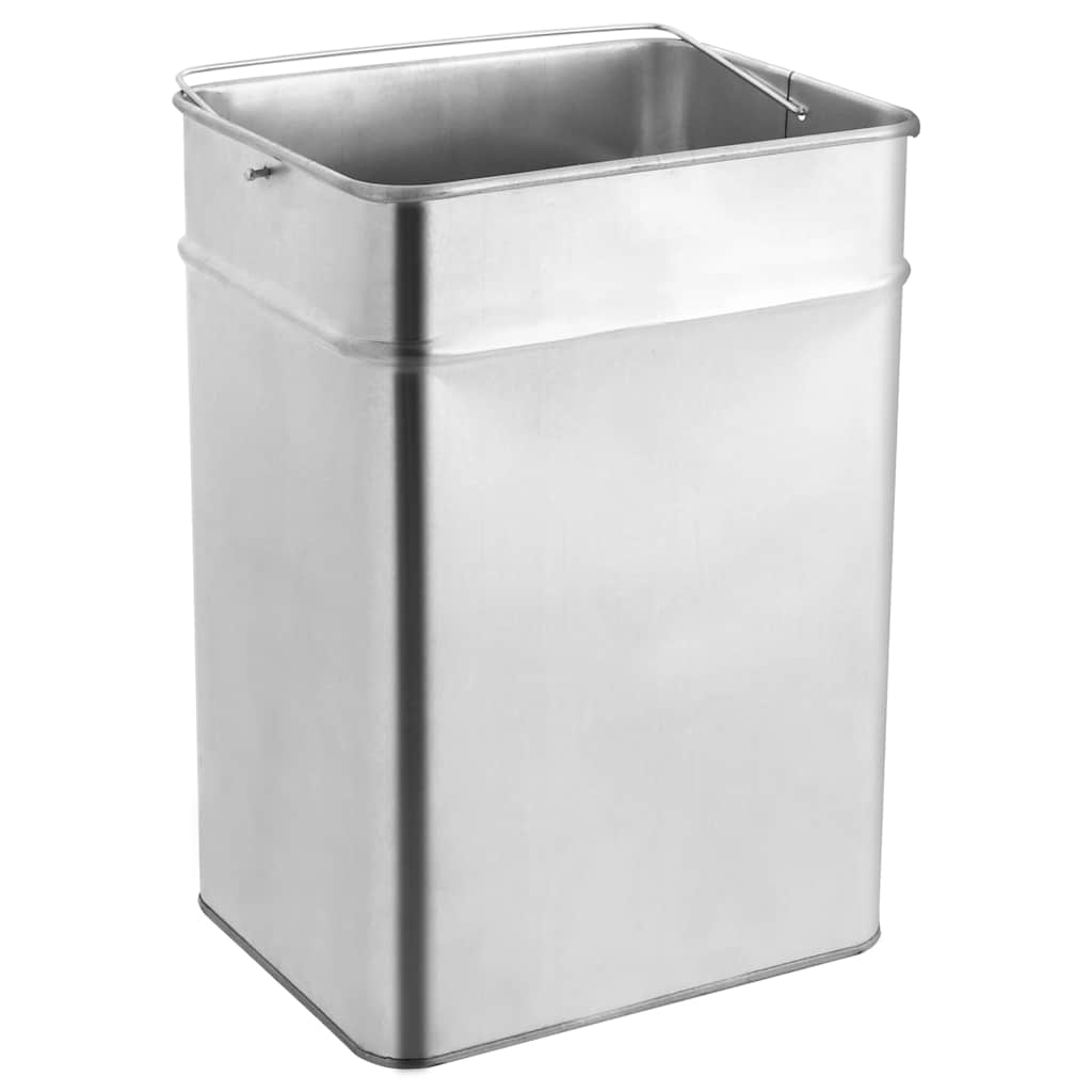Mülleimer mit Aschenbecher 45 L Edelstahl