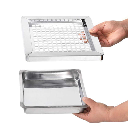 Mülleimer mit Aschenbecher 45 L Edelstahl