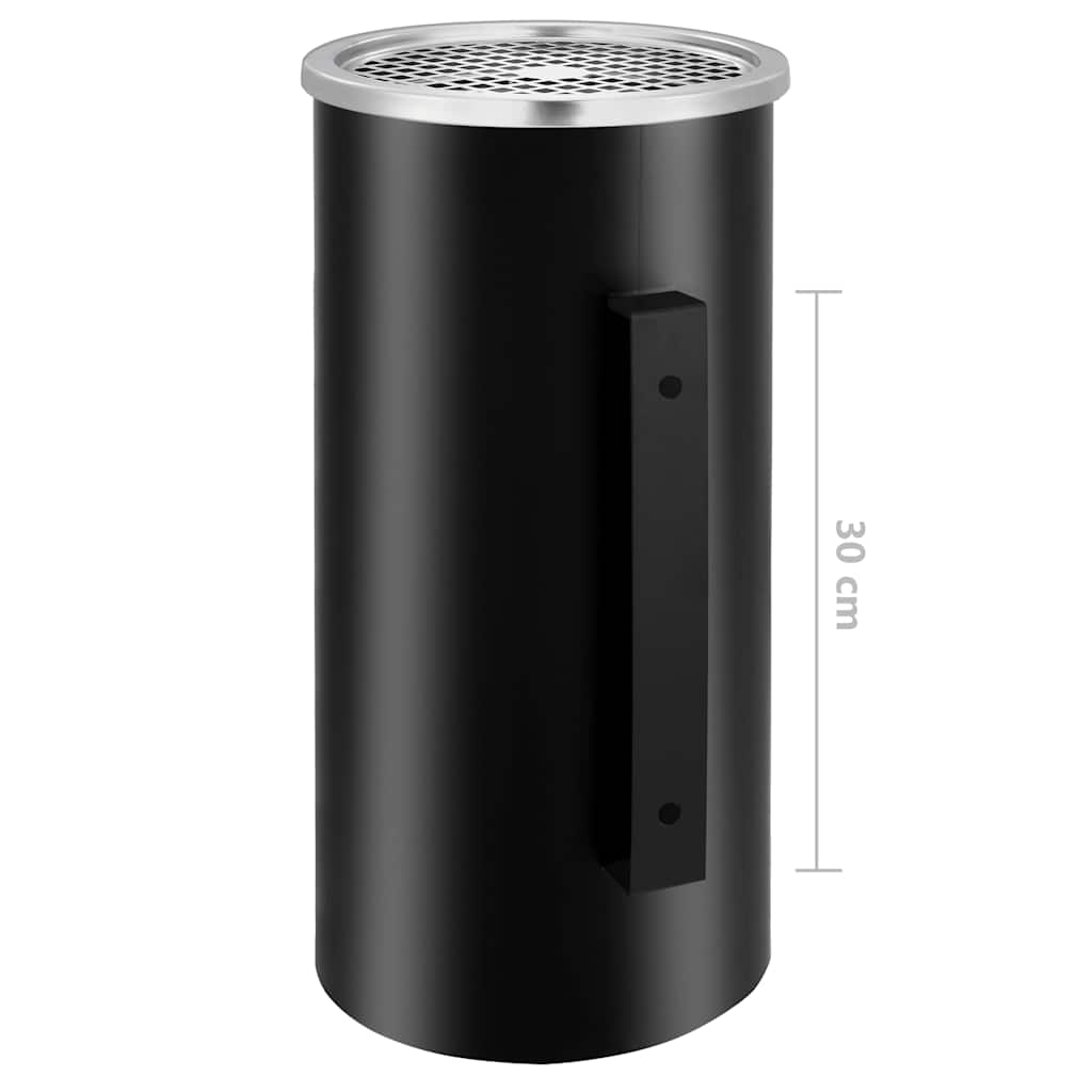 Wandaschenbecher Stahl 26 L Schwarz