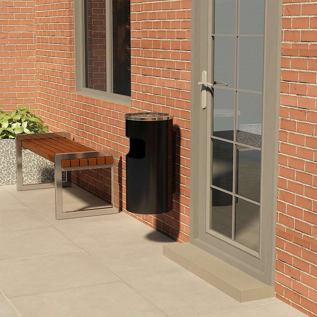 Wandaschenbecher Stahl 26 L Schwarz