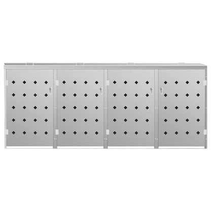 Mülltonnenbox für 4 Tonnen 240 L Edelstahl