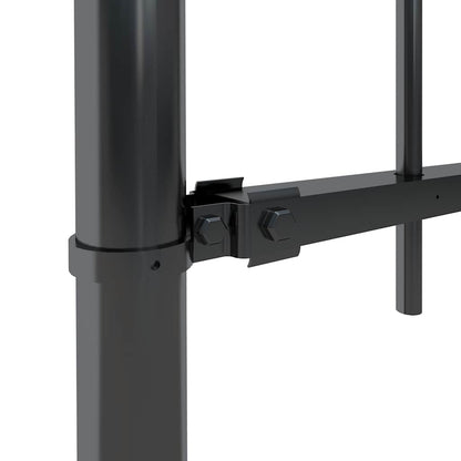Gartenzaun mit Speerspitze Stahl 504 x 120 cm Schwarz