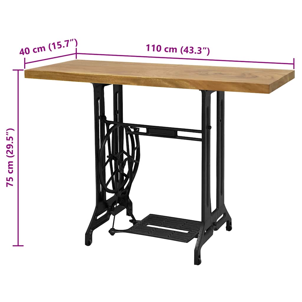 Nähmaschinen-Konsolentisch 110×40×75 cm