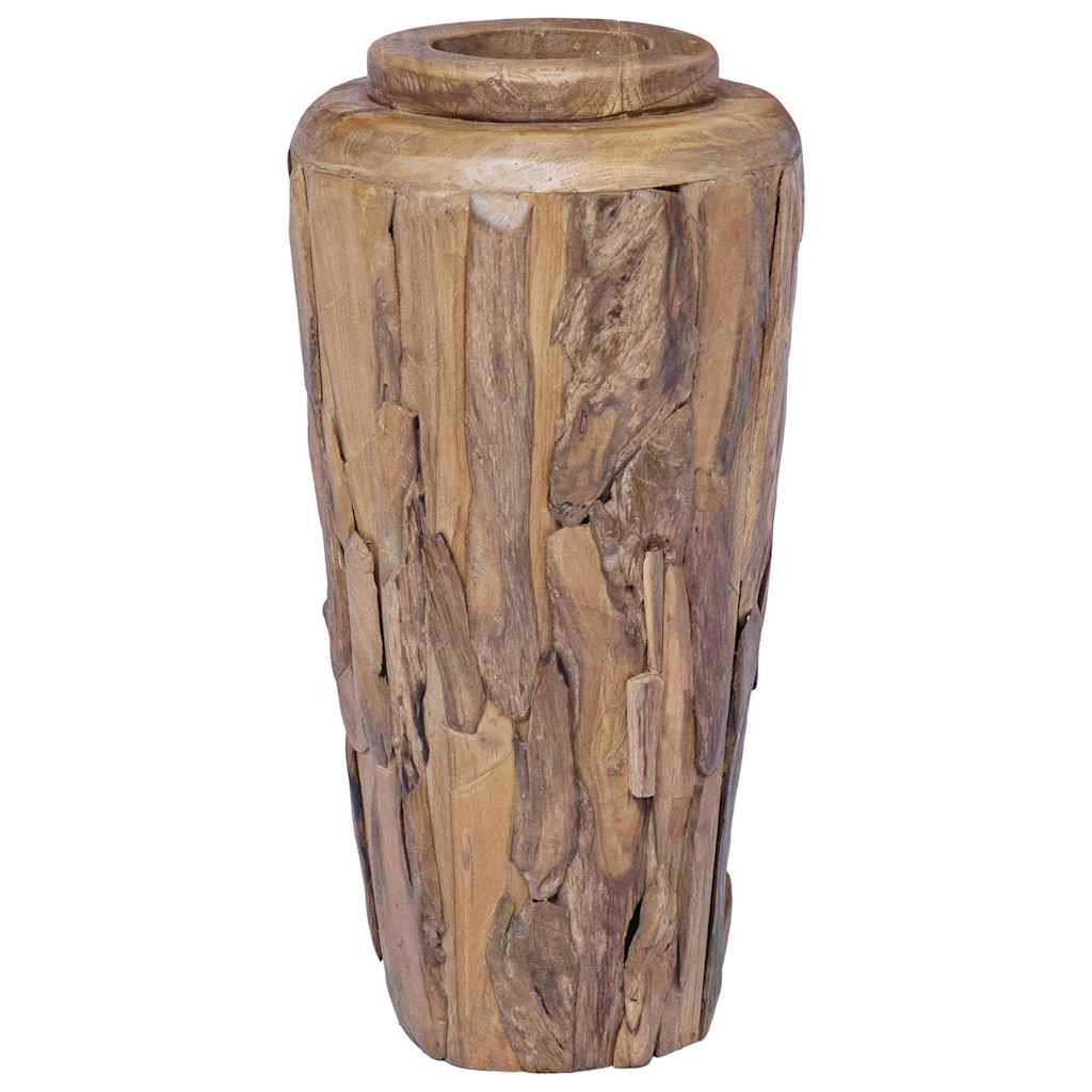 Deko-Vase 40 x 80 cm Massivholz Teak