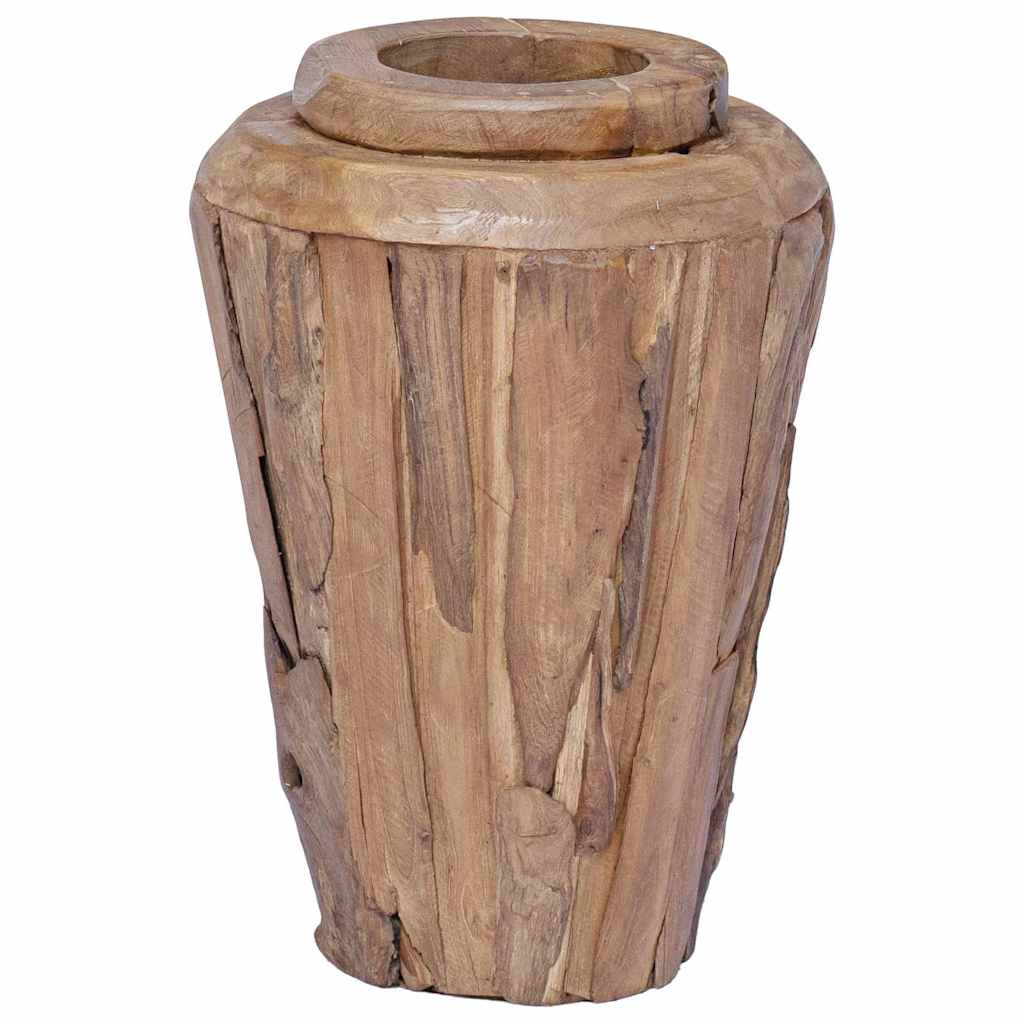 Deko-Vase 40 x 60 cm Massivholz Teak