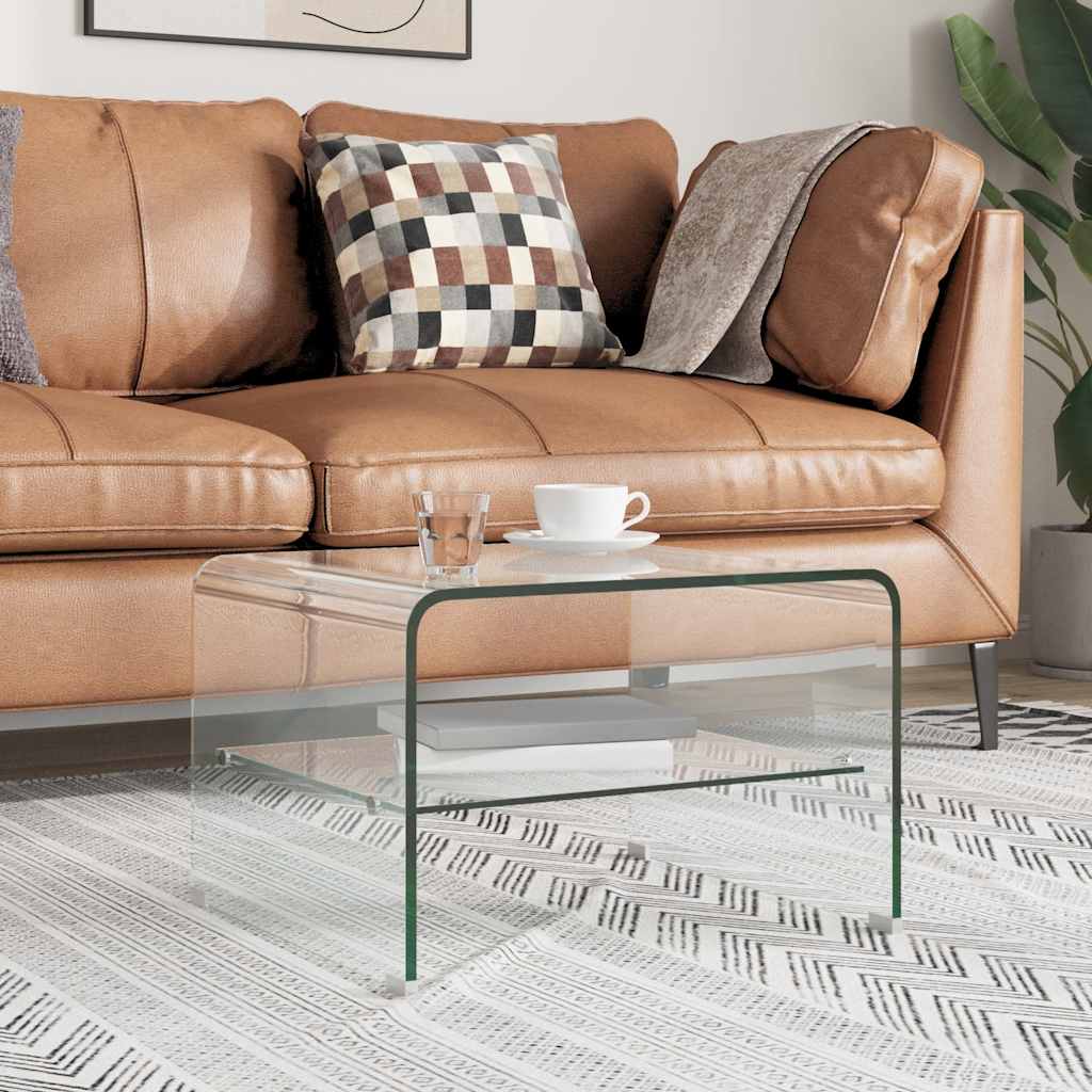 Couchtisch Transparent 50×45×33 cm Hartglas