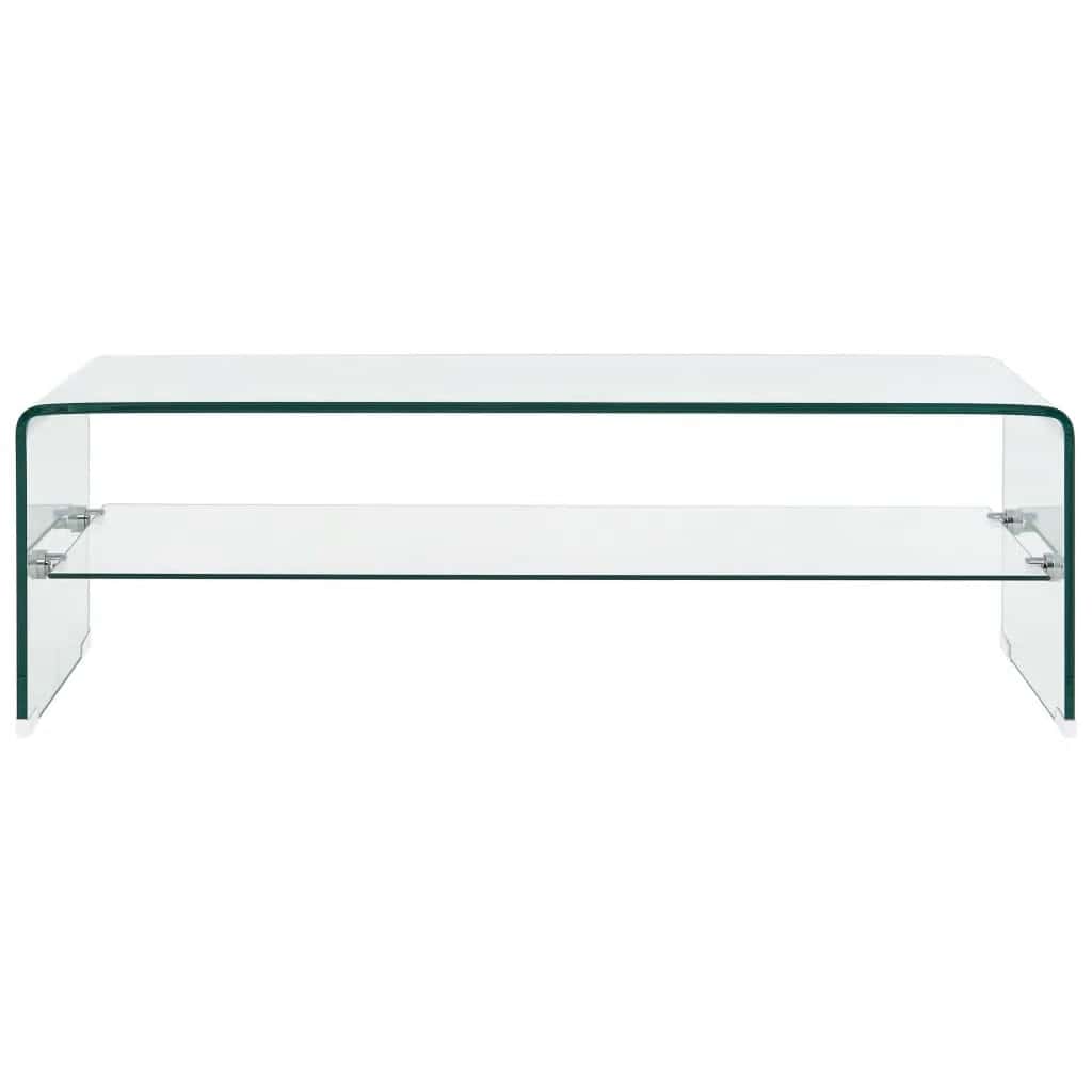 Couchtisch Transparent 98×45×31 cm Hartglas