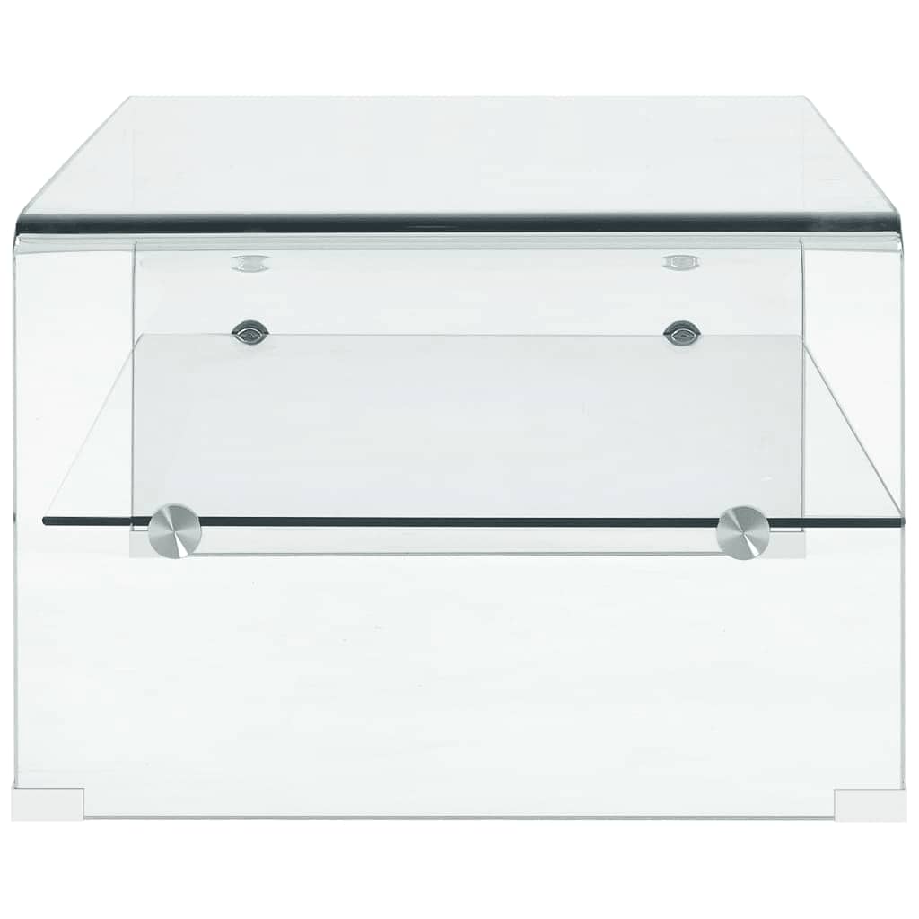 Couchtisch Transparent 98×45×31 cm Hartglas