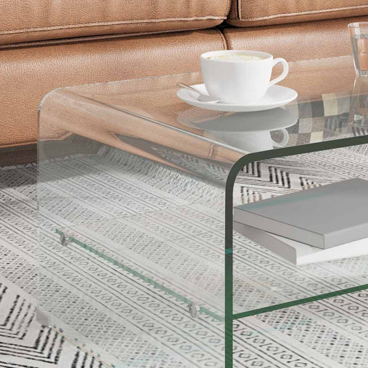 Couchtisch Transparent 98×45×31 cm Hartglas