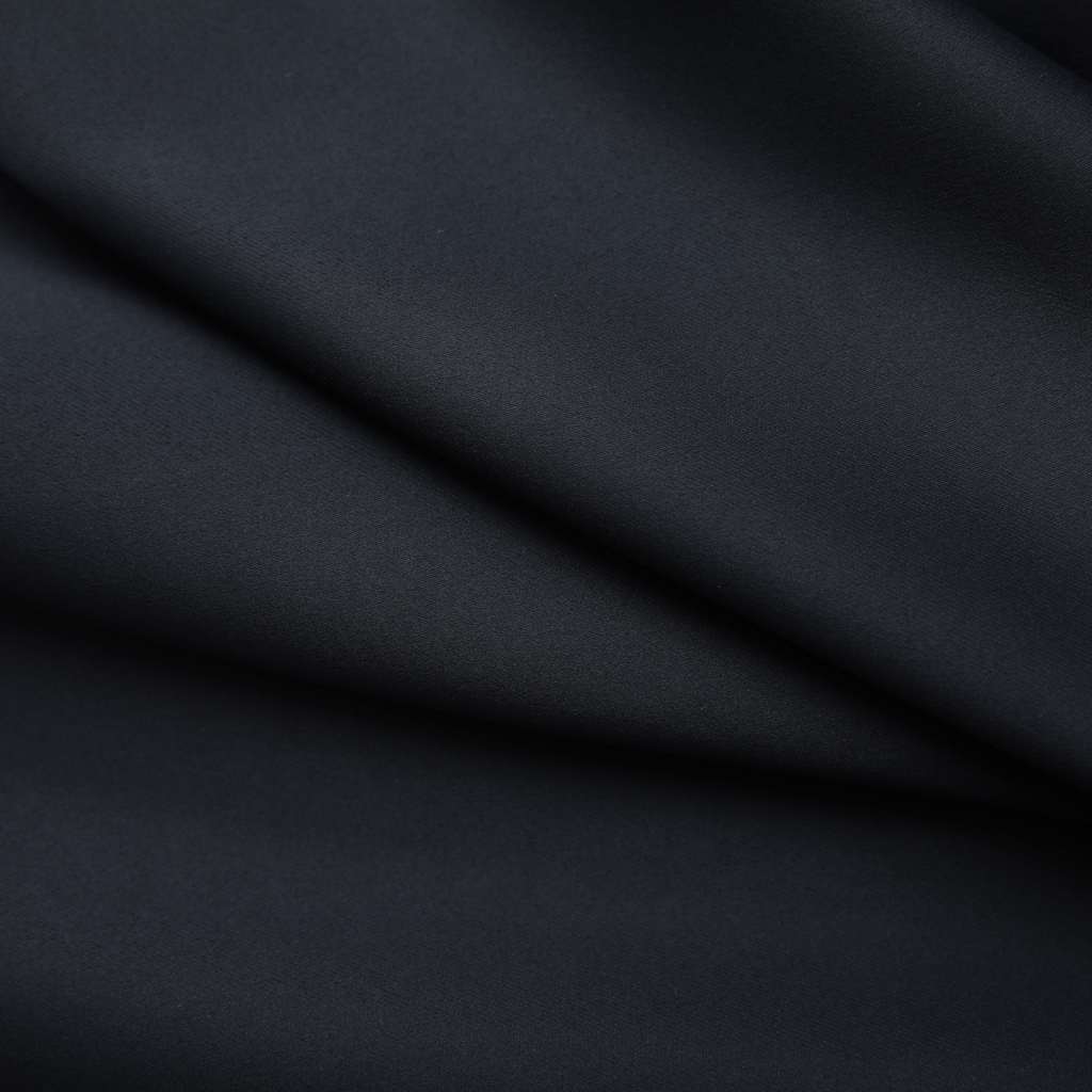 Verdunkelungsvorhänge mit Haken 2 Stk. Schwarz 140x245cm
