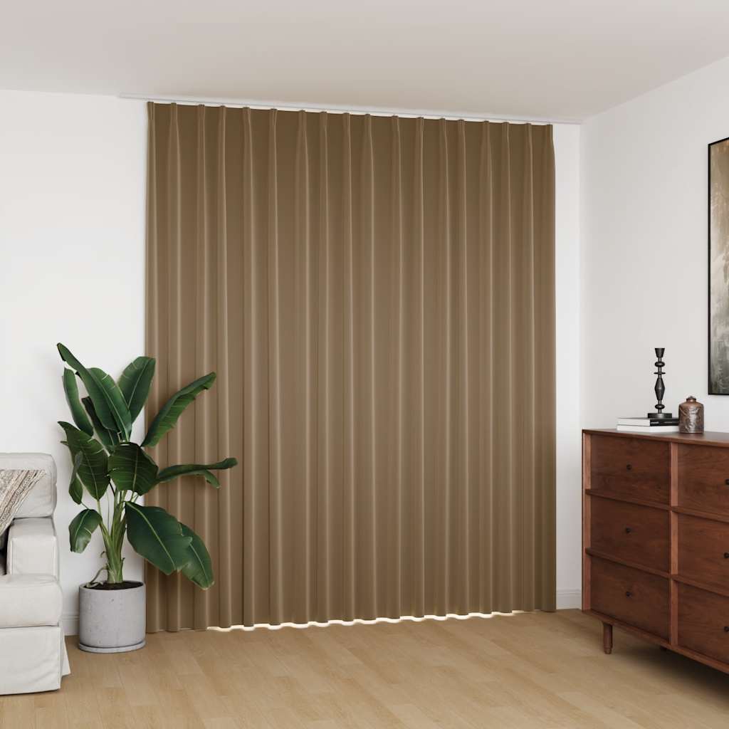 Verdunkelungsvorhang mit Haken Taupe 290 x 245 cm