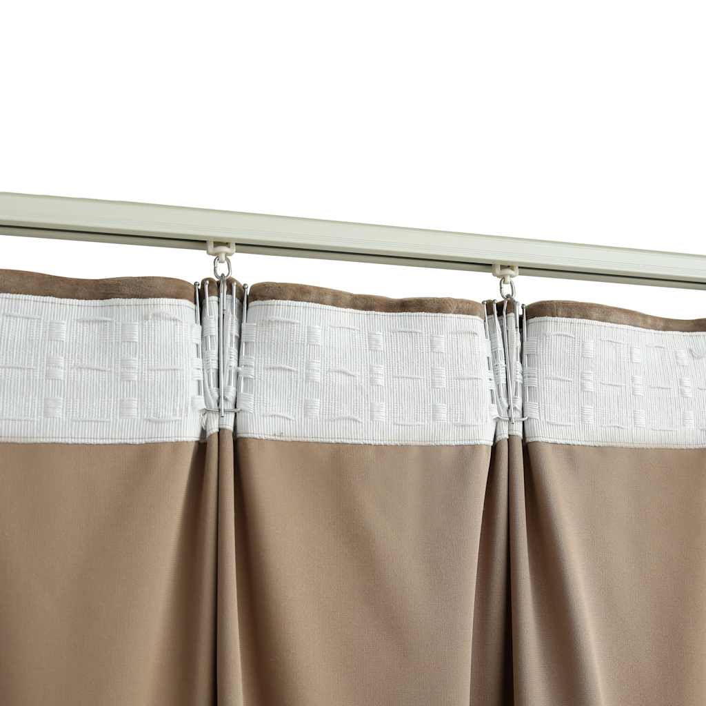 Verdunkelungsvorhänge mit Haken 2 Stk. Samt Beige 140x175cm