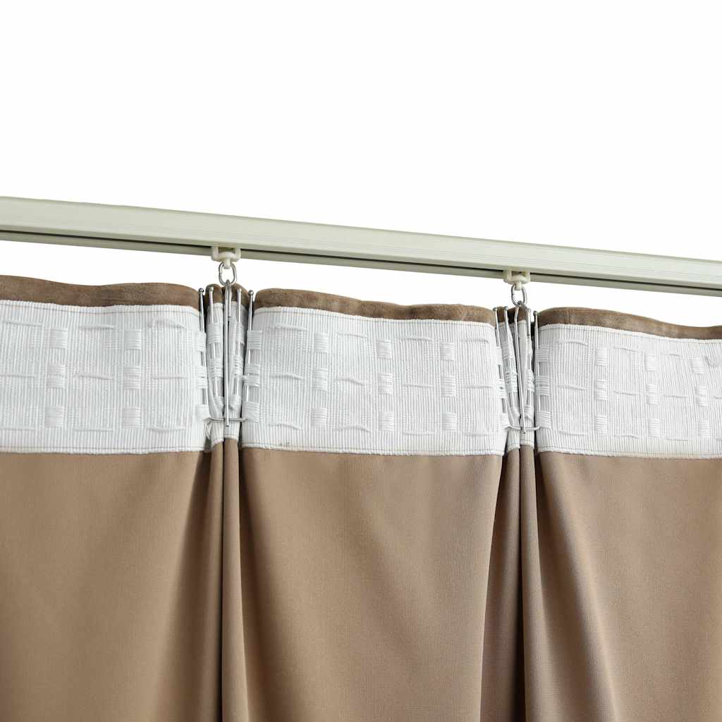 Verdunkelungsvorhänge mit Haken 2 Stk. Samt Beige 140x175cm