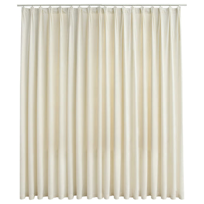 Verdunkelungsvorhang mit Haken Samt Creme 290 x 245 cm