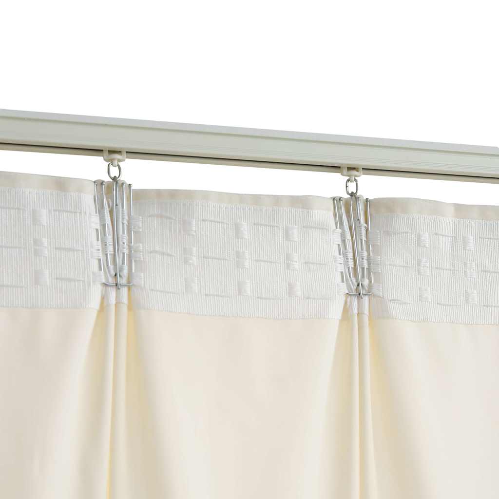 Verdunkelungsvorhang mit Haken Samt Creme 290 x 245 cm