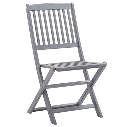 Klappstühle, 4 Stück, massives Akazienholz