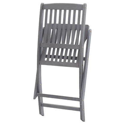 Klappstühle, 4 Stück, massives Akazienholz