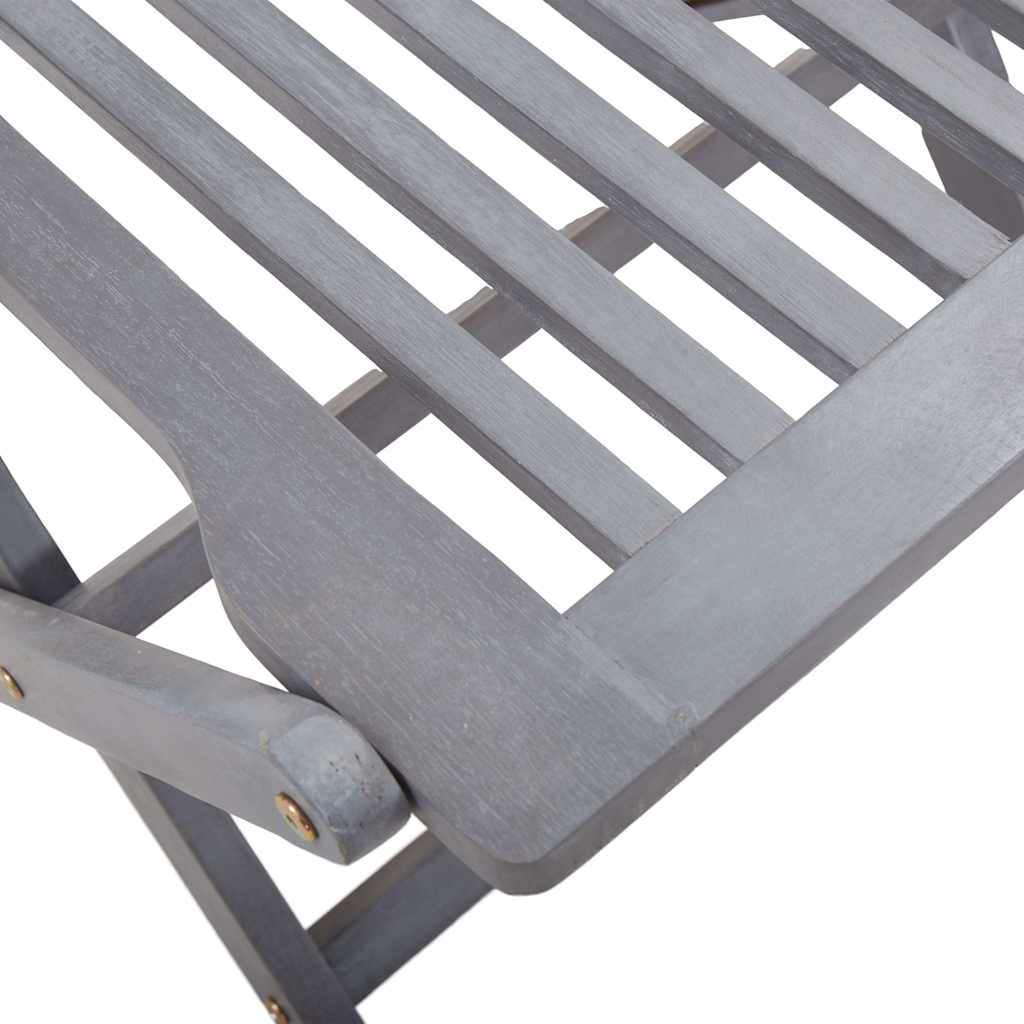 Klappstühle, 4 Stück, massives Akazienholz