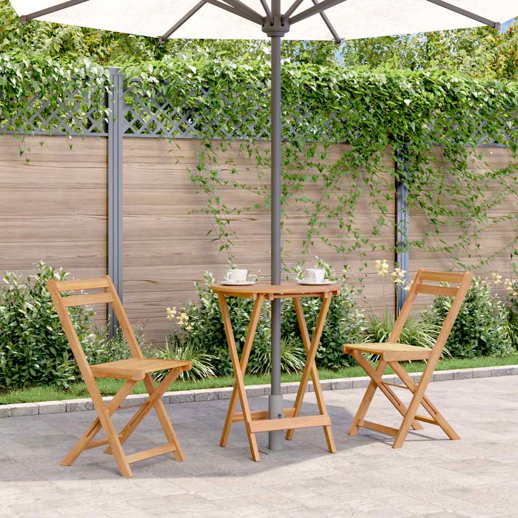 Gartentisch Klappbar 60x75 cm Massivholz Akazie